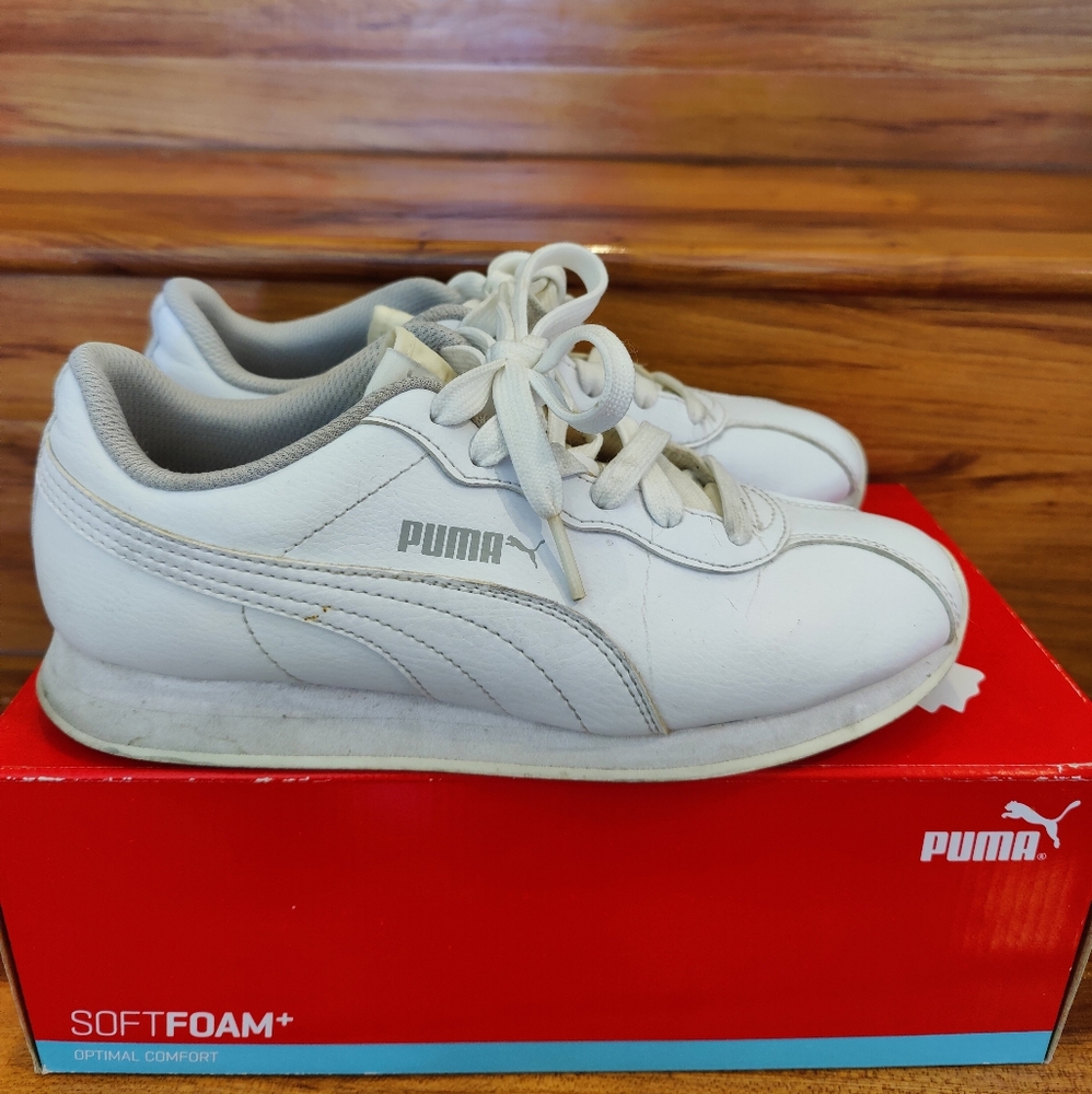 Puma Turin II Jr. All White Shoes